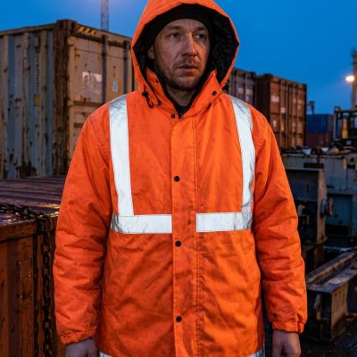 Campera Trucker - Interior Matelase - Azul Marino (Térmica e Impermeable) Azul Marino