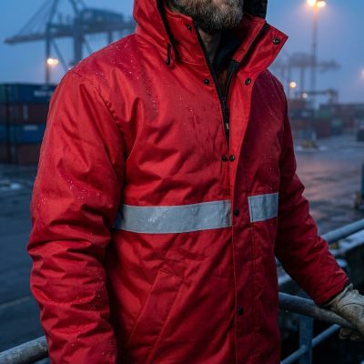 Campera Trucker - Interior Matelase - Azul Marino (Térmica e Impermeable) Azul Marino